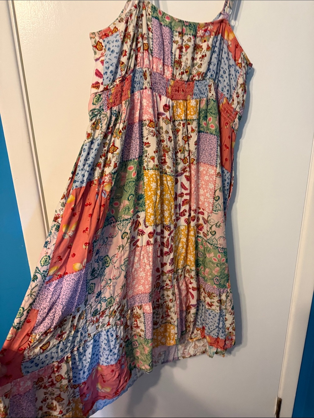 Woman’s 14-16 Bloomchic Patchwork Floral Sundress - Multicolor - Picture 4 of 8
